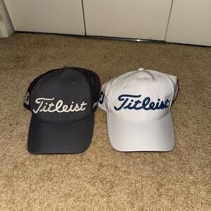 Titleist Gray and White golf hats ProV1